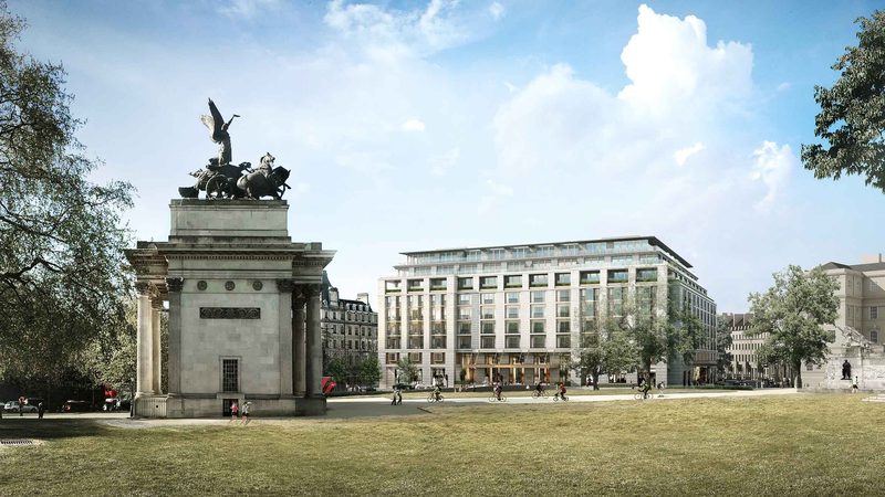 The Peninsula London beside the Wellington Arch at Hyde Park Corner